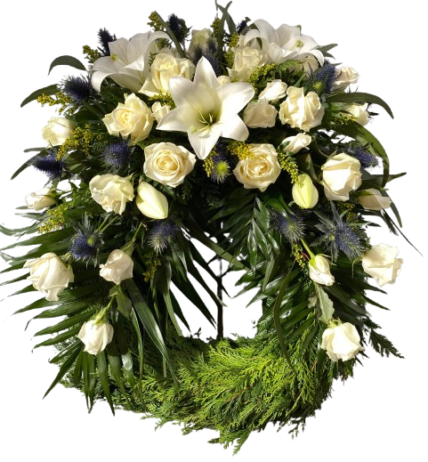 40cm hefðbundinn útfararkrans - VELDU LIT