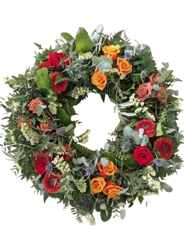 40cm útfararkrans - VELDU LIT