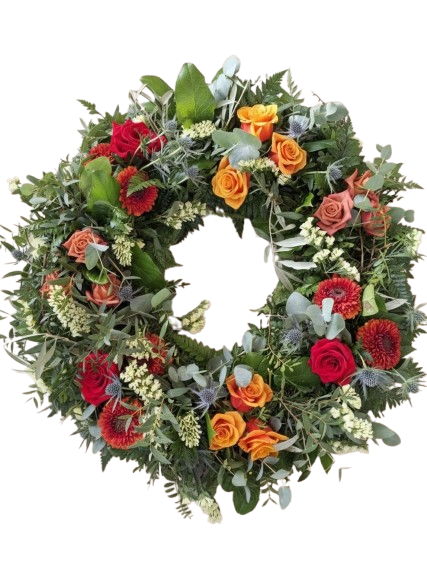 40cm útfararkrans - VELDU LIT