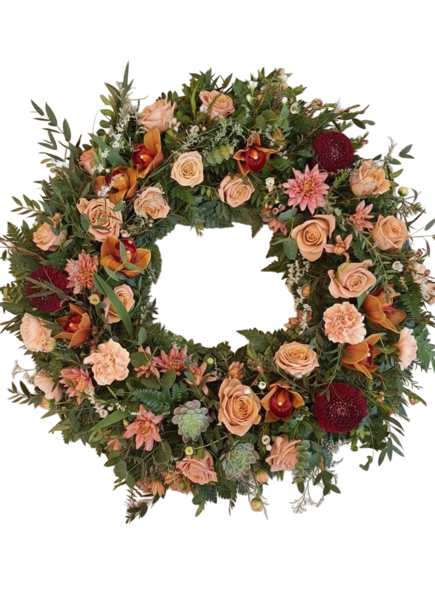 60cm útfararkrans - VELDU LIT