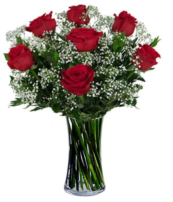 Rósavendir rauðir með brúðarslöri - VELDU STÆRÐ