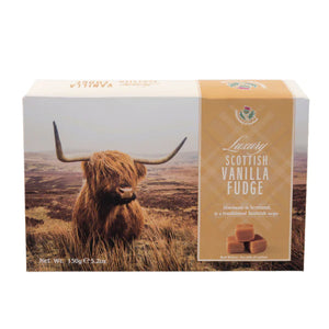 Lúxus Highland Scottish Vanilla Fudge í kassa - 150g